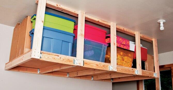 How to install overhead garage storage
